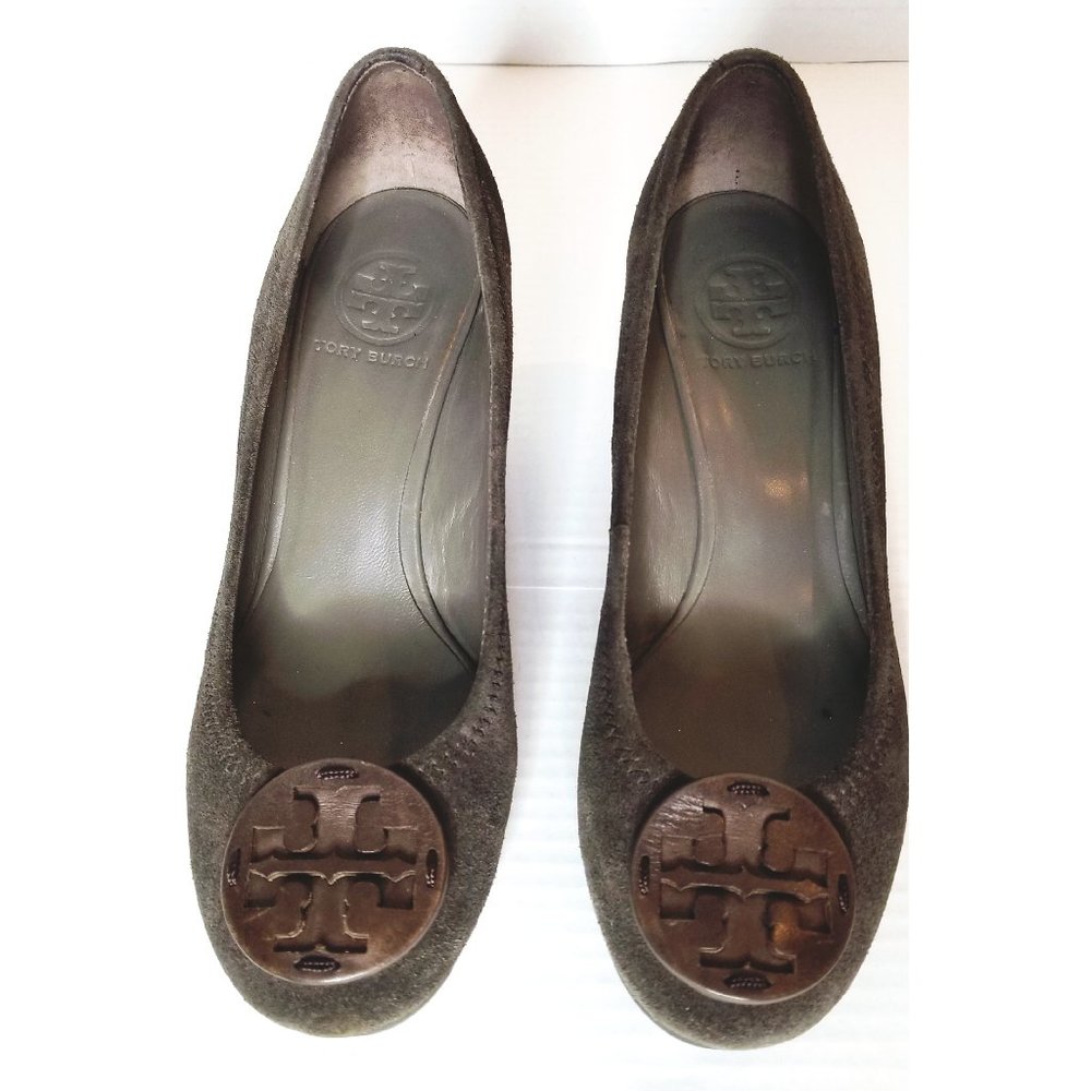 Tory Burch Brown Suede Wedges Sz 7M